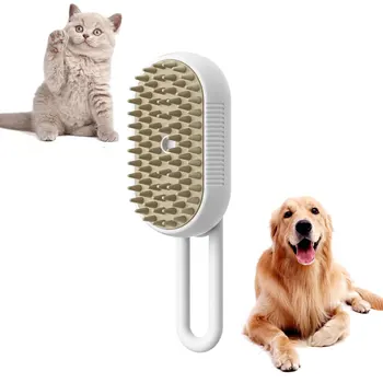 Rechargeable Steam Cat Grooming Brush Steamy To Remove Loose Hair 3 In1 Electric Self Cleaning Spray Dog Brush Massage Pet Combs 1