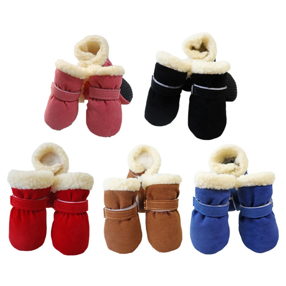 Title 1, 4Pcs Waterproof Winter Pet Dog Shoes Thick Warm...