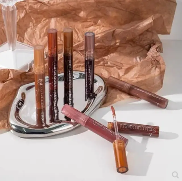 LEEMEMBER Lip Gloss Lava Chocolate Series Lip Glaze Glossy Mirror Effect Moisturize Tint Women Beauty Makeup Cosmetics