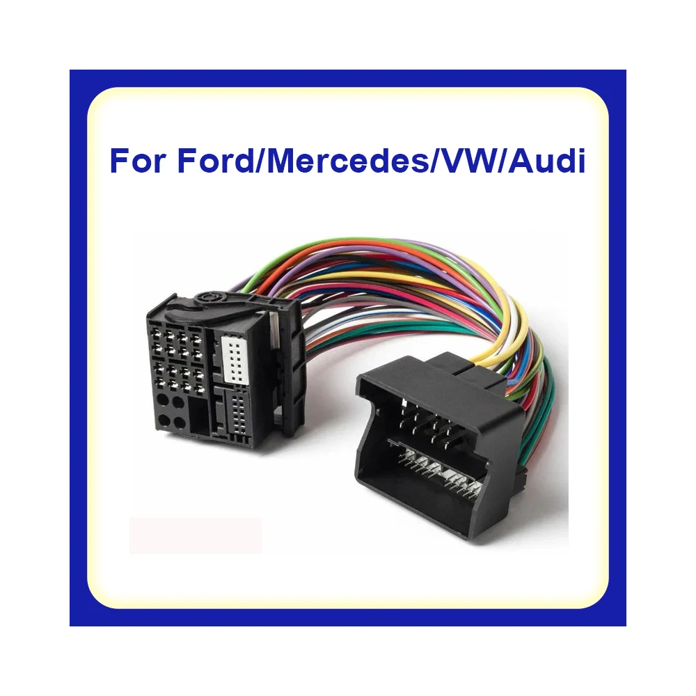 

40-контактный Удлинительный Кабель-адаптер Quadlock Plug Play жгут проводов для BMW Citroen Ford Mercedes Peugeot VW Audi SEAT Opel Skoda