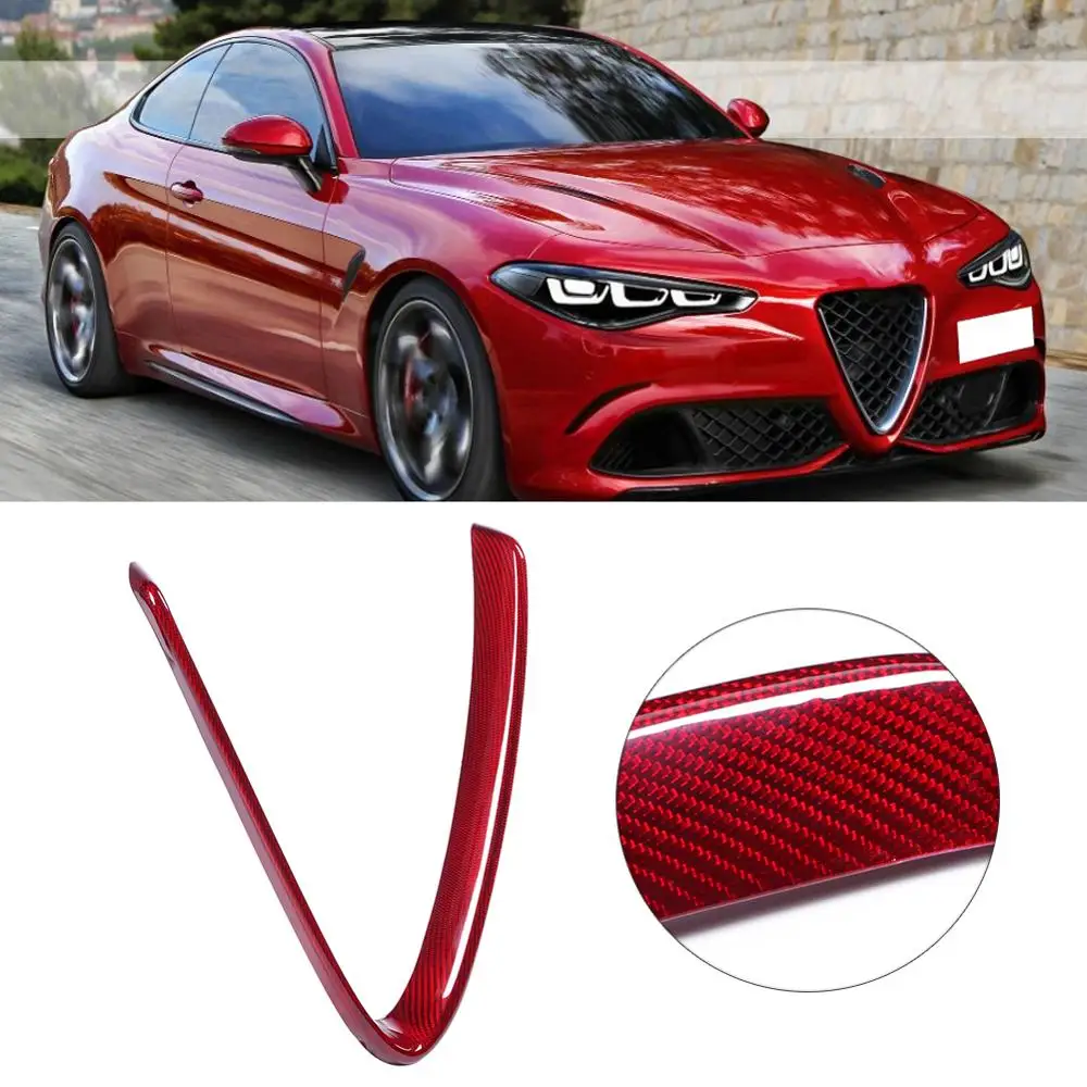 Real Carbon Car Front Grill Grille Trim For Alfa Romeo Giulia Stelvio