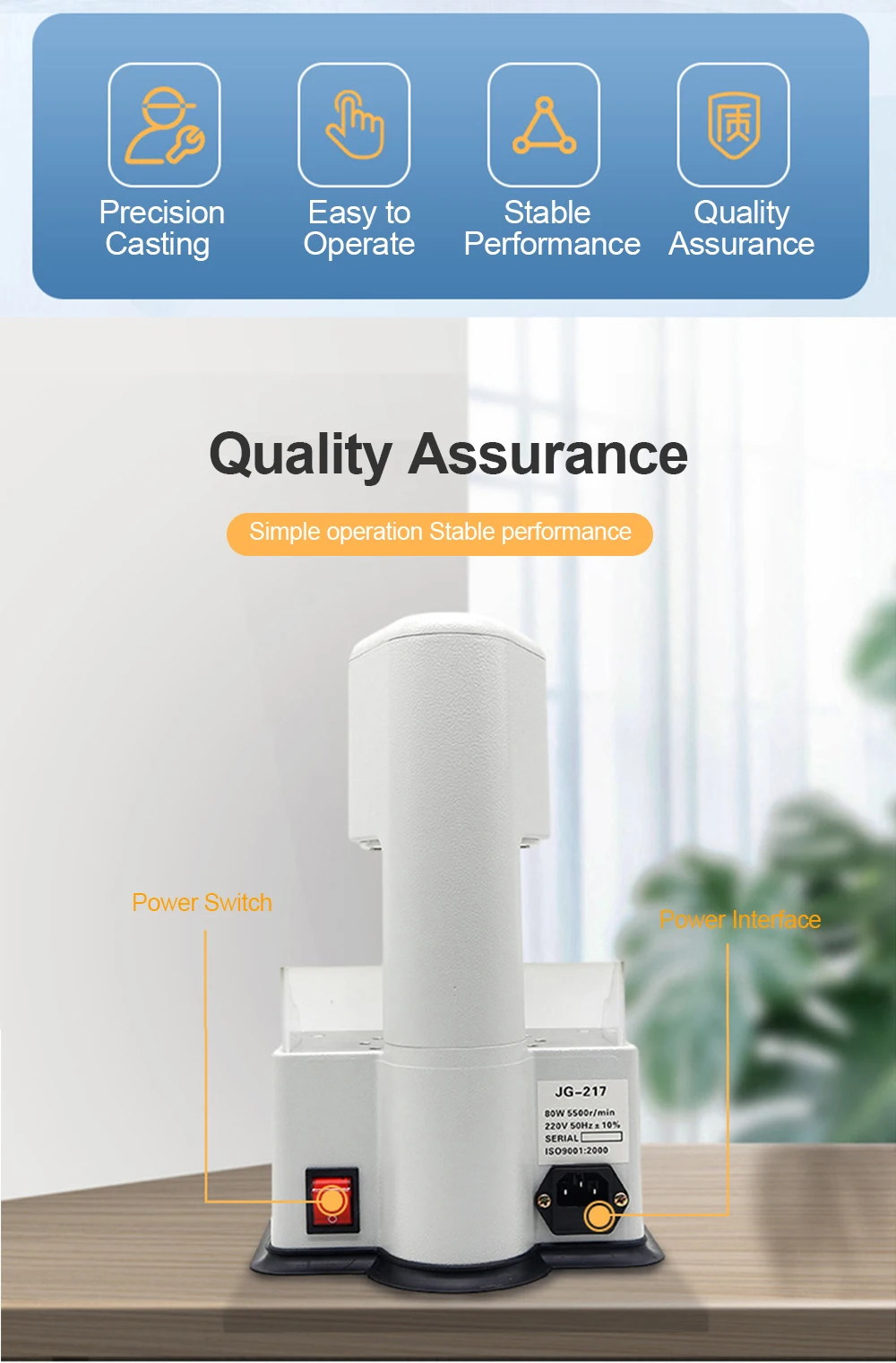 Dental Lingual Grinder 100W Orthodontic Lingual Trimmer Dental Clinic Trimmer D