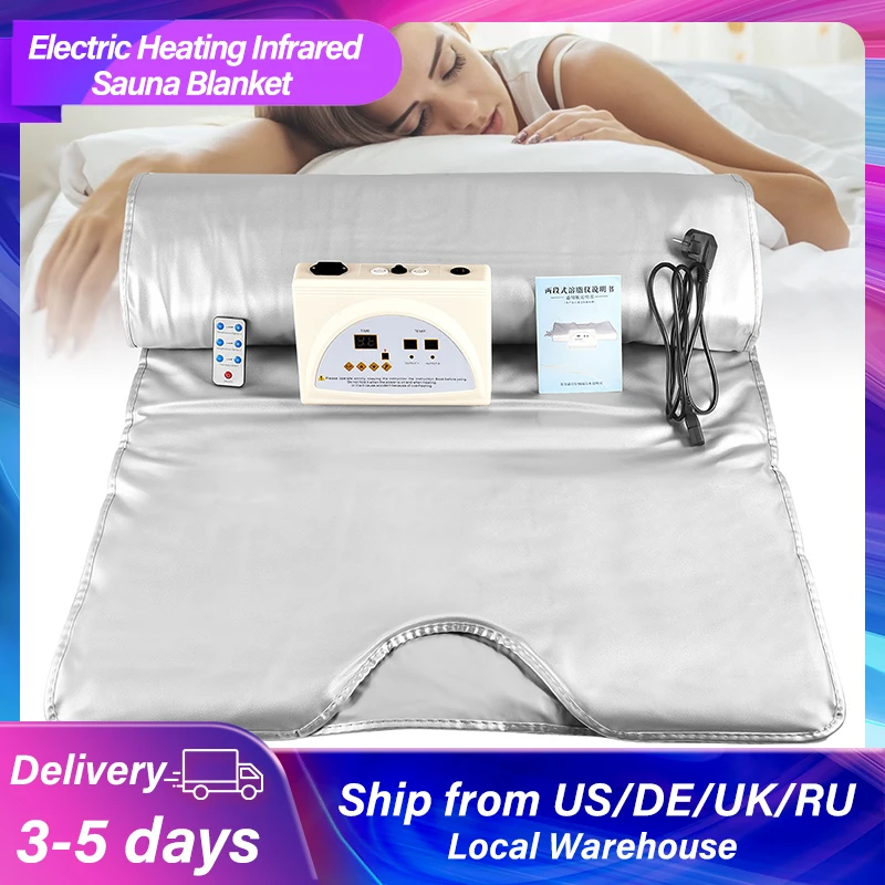Electric Heating Blanket Infrare Sauna Blanket for Weight Loss Detox Thermal Sauna PU Waterproof Home Use EU Stock electric heating blanket
