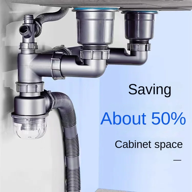 Drain Pipe Sink Drainer Set Kitchen Accessories