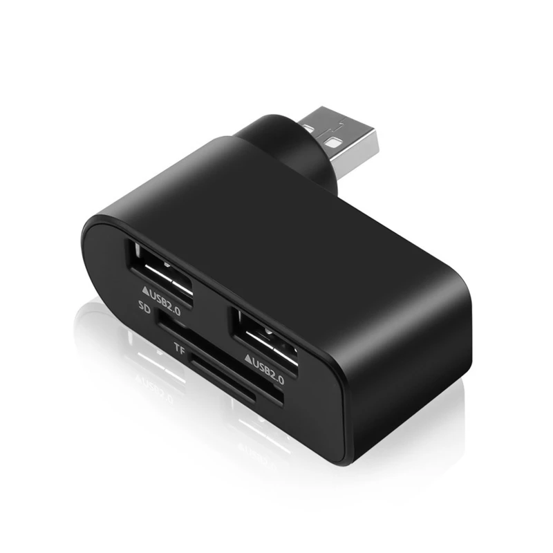 

4 в 1 Usb2.0 480M вращающийся разветвитель Reader Hub Док-станция Адаптер 1 ТБ