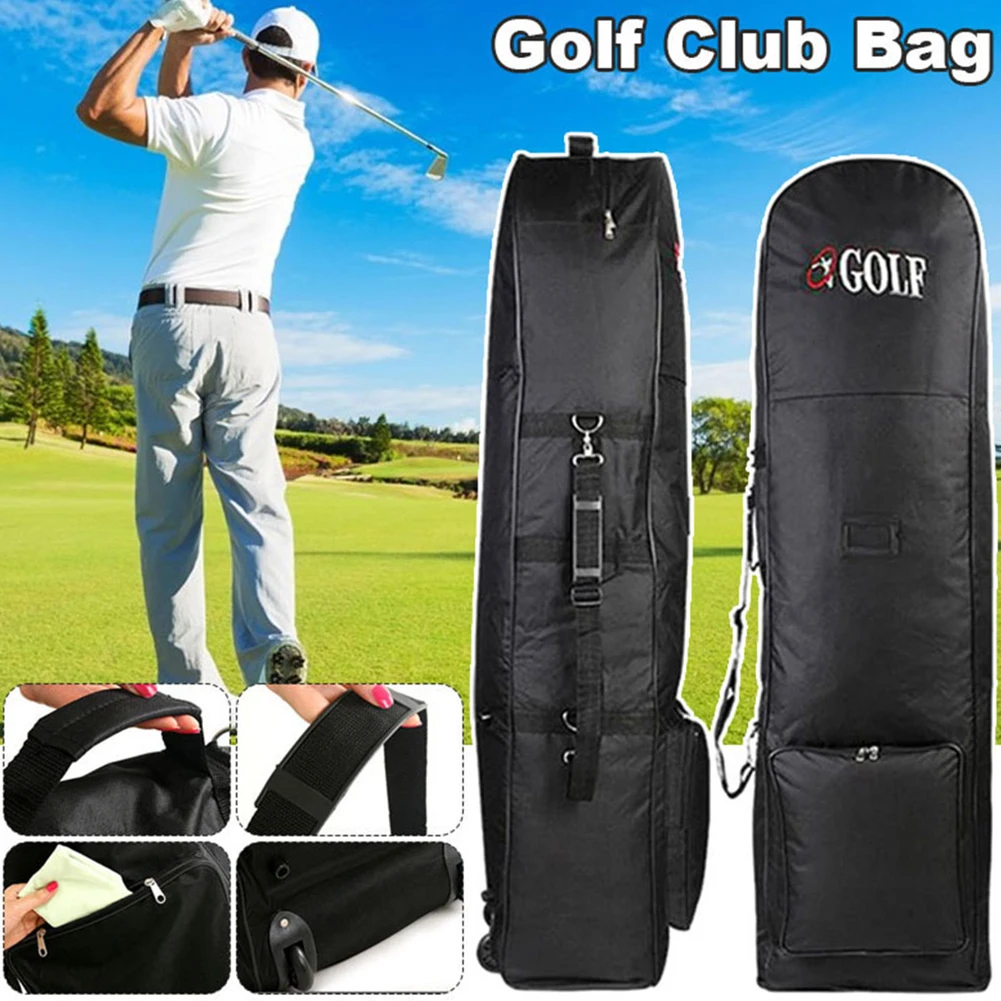 

YOUZI NYLON Golf Club Bags Storage Pouch With Wheels Large Capacity Aviation Bag Practical Durable 600D Soft Golf Travel Bag