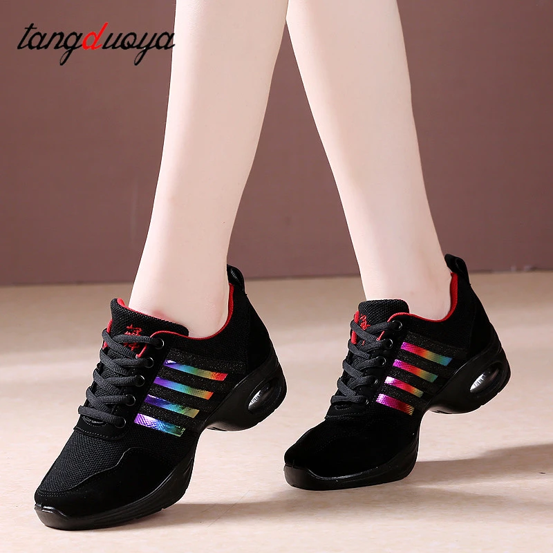 Dance sneakers for woman jazz shoes mesh Modern Outsole Dance Sneakers