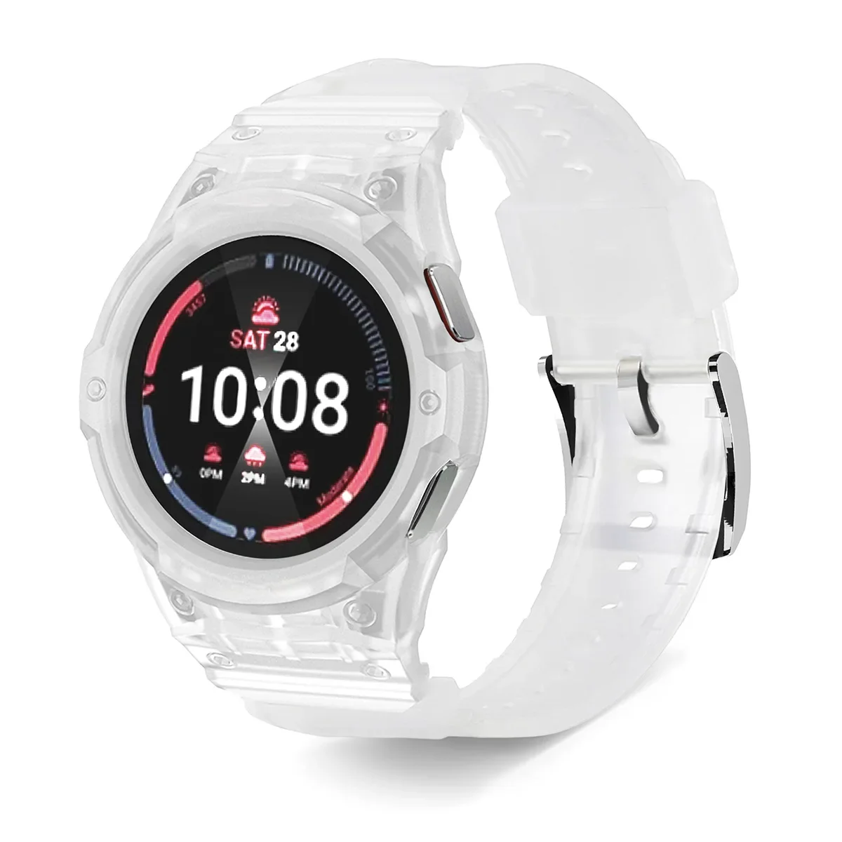 Silicone Sport Loop Band with PC Protective Case
