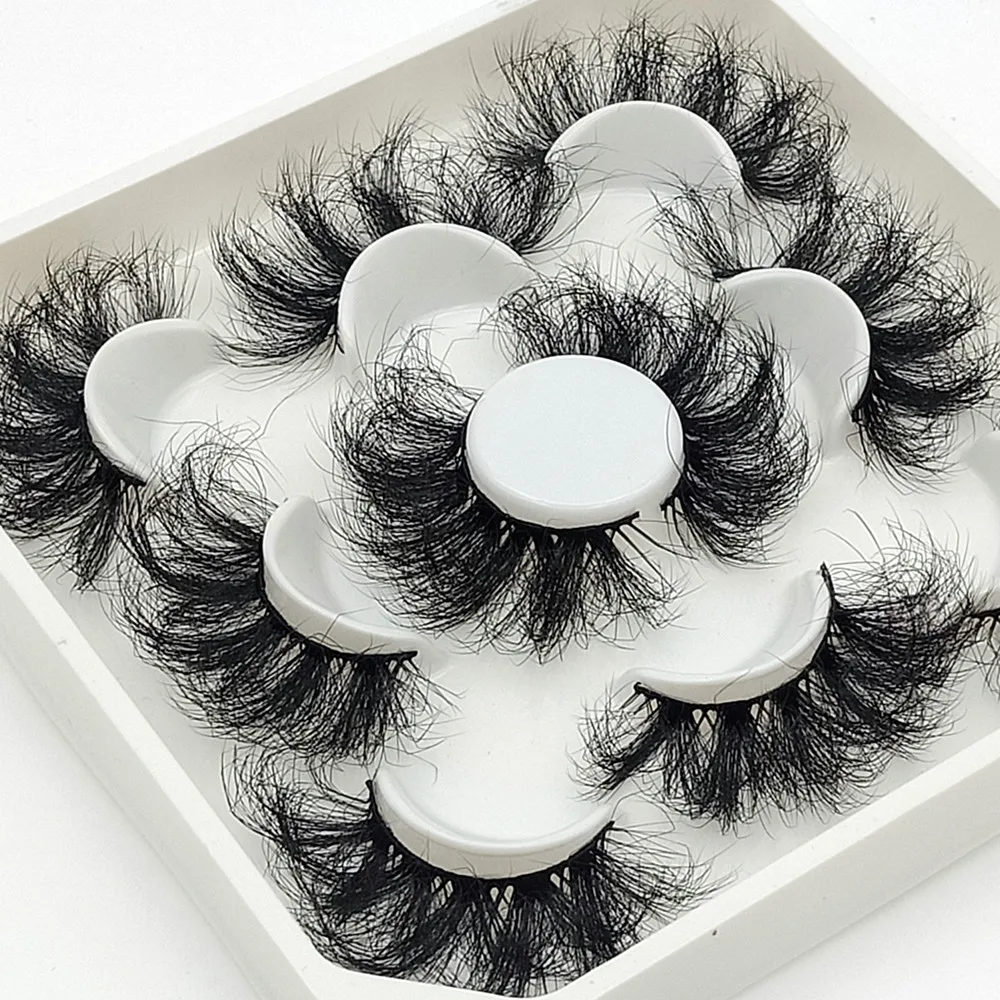 

New 5Pairs 15-25mm 3D Mink Lashes Wholesales Natural False Eyelashes,Extension eyelashes wholesale bulk