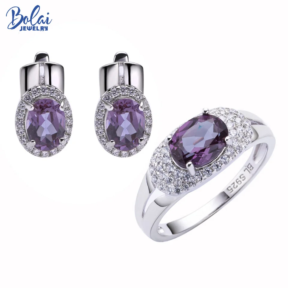 Ensemble De Bijoux Cl Rite Créés Pour Femme, Boucles D'Oreilles, Clous, Bague, Argent Sterling 925, Cadeau D'Anniversaire, Document Proxy, 8X6Mm