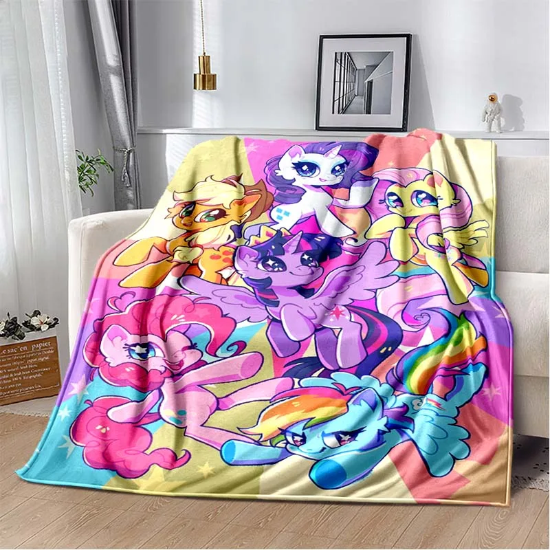 

Фланелевое плюшевое одеяло My Little ponyдружба MagicHome, удобное портативное одеяло для пикника, подходит для взрослых и детей