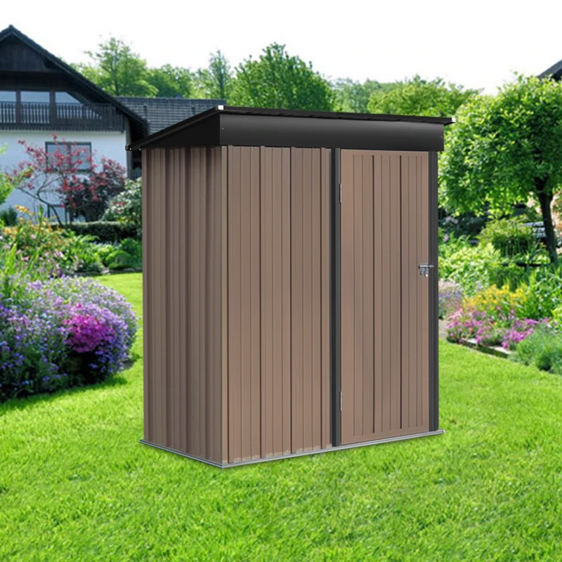 【Breeins】Metal Garden Storage Tool Shed with Lockable Door