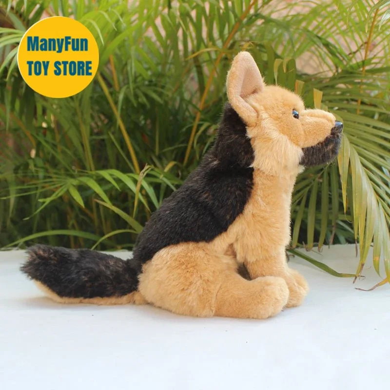 Realistic German Shepherd Dog High Fidelity Anime Cute Plushie Wolfhound Plush Toys Lifelike Animals Simulation Stuffed Doll 6
