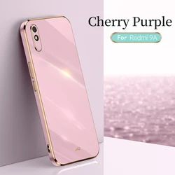 Anti-Fingerprint Soft TPU Camera Protection Cover for Xiaomi Redmi 9A (Cherry Purple)