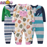Baby Rompers Clothes Spring Autumn Warm Infant Boy Girl Indoor Pajamas Zipper Fleece Cartoon Animal Jumpsuit Clothing 9-24 Month 1