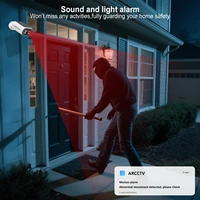 ARCCTV 2K WiFi caméra solaire couleur Vision nocturne conversation bidirectionnelle FHD caméra de Surveillance extérieure sans fil IP66 étanche sirène alarme 5