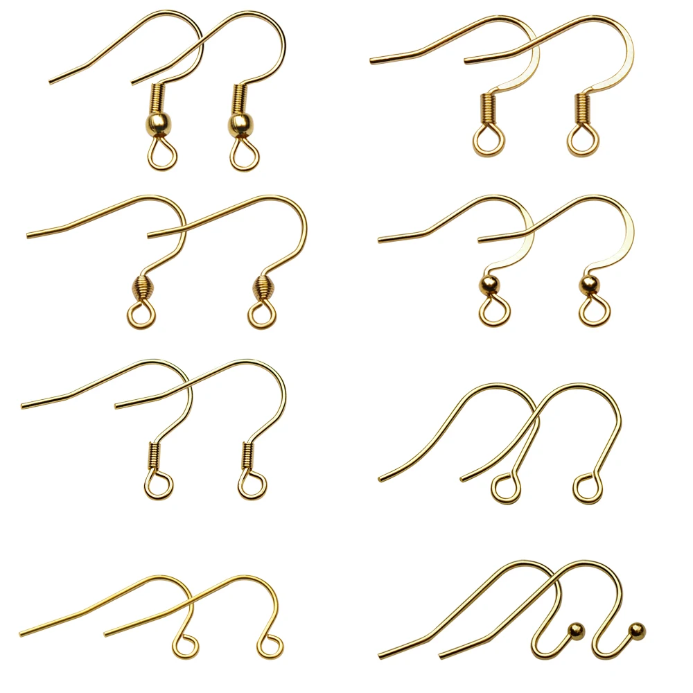 50pcs High Quality 316L Rose Gold Stainless Steel Earring Clasps Hooks Earwire For Diy Jewelry Making Accessories Supplies