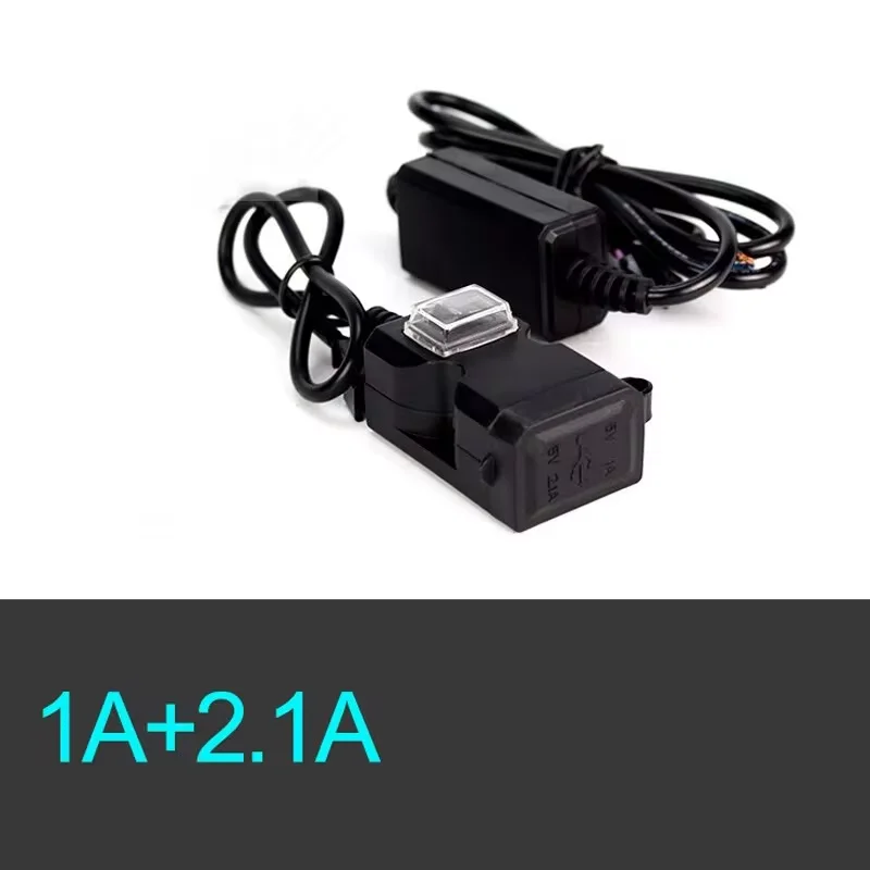 Phone Charger 12-24V Motorcycle USB Dual Port with Voltmeter ON/Off Waterproof Accessories