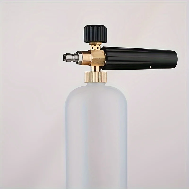 1/4" Quick Connect Foam Gun, Adjustable Nozzle & Foam Bottle for High-Pressure Car Washing 3