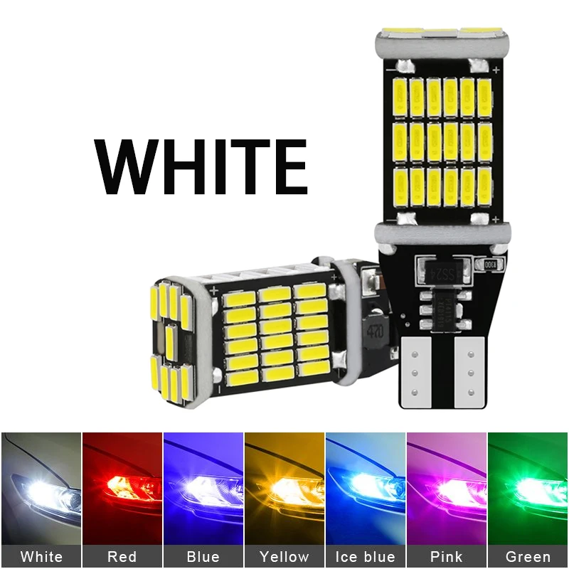 ตัวเลือกสินค้า รถ T15 W16W 921 912 T16 902 หลอดไฟ LED ความสว่างสูงเปลี่ยนย้อนกลับไฟเลี้ยวรถจักรยานยนต์ด้านข้าง MARKER 12V 24V