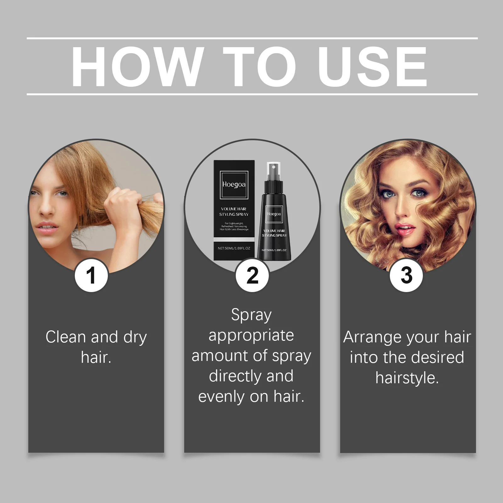 Long Lasting Hair Spray Fiber Styling Holding Thickening Mist Fixing Salon Styling Fluid Spray Travel