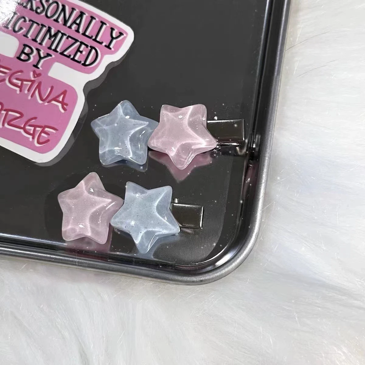 Lovely Blue Pink Star Pentagram Crystal Hair Clip For Women Sweet Cute Girly Fun Trend Hairpin Aesthetics Y2k Hair Accessories Jewelry Accessories Hair Accessory Hair Clip Hair Headdress