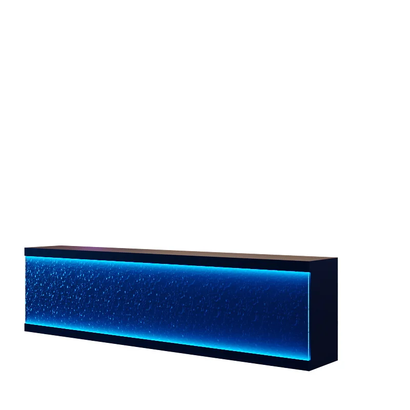 Bar Counter, Wine Cabinet, Wall Mounted Luminous Wine Rack, Wrought Iron Creative Tempered Glass Cashier Counter
