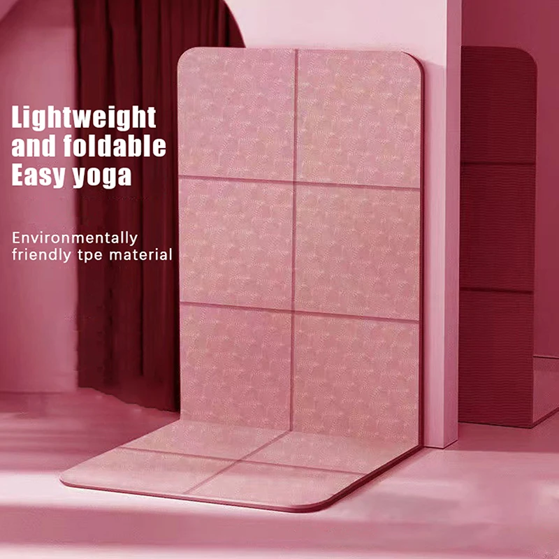4mm Tpe Folding And Portable Yoga Mat Dual-Sided Non-Slip Surface Exercise Mat Fitness Tasteless Pilates Workout Gym Mats
