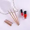 Rose Gold Nail Art UV Gel Liner Painting Brushes Drawing Flower Striping Design Manicure Tools Kits 7/9/11mm 1