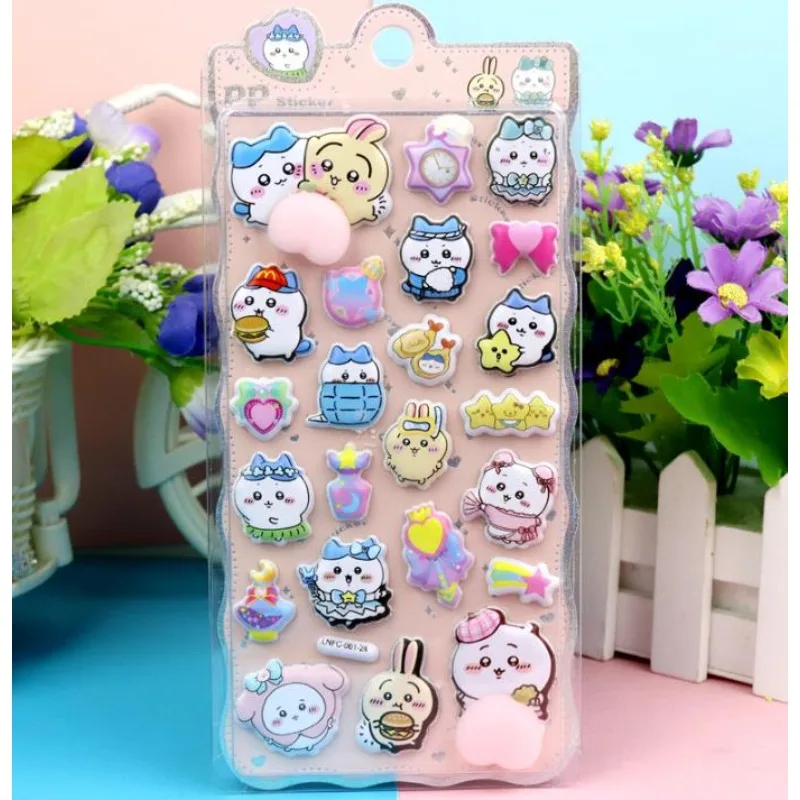 새로운 치이카와 부드럽고 귀여운 3D 팝업 버블 스티커, 두껍고 부드러운 귀여운 엉덩이 모양, 짜낼 수 있고 스트레스 해소 스티커 선물