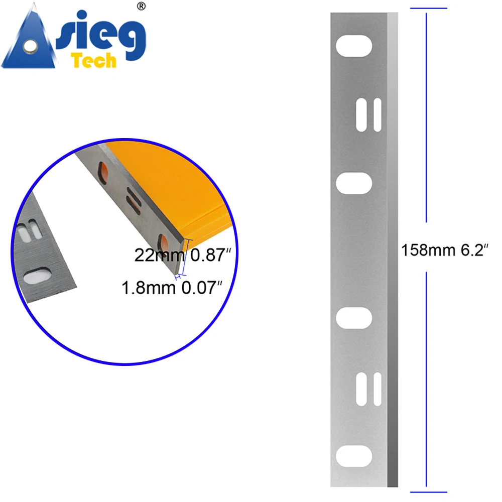 4pcs 158&times;22&times;1.8mm Planer Blades Jointer Knives HCS Resharpenable for Craftsman Delta Woodworking Thickness Planer 2sets