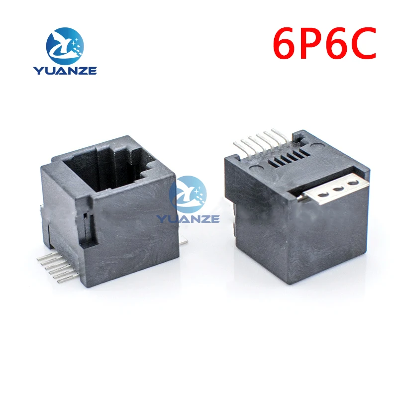 PCB Telephone Socket 5-Pack RJ11 RJ12 6P6C Breakout Boards - PCB Mount ...