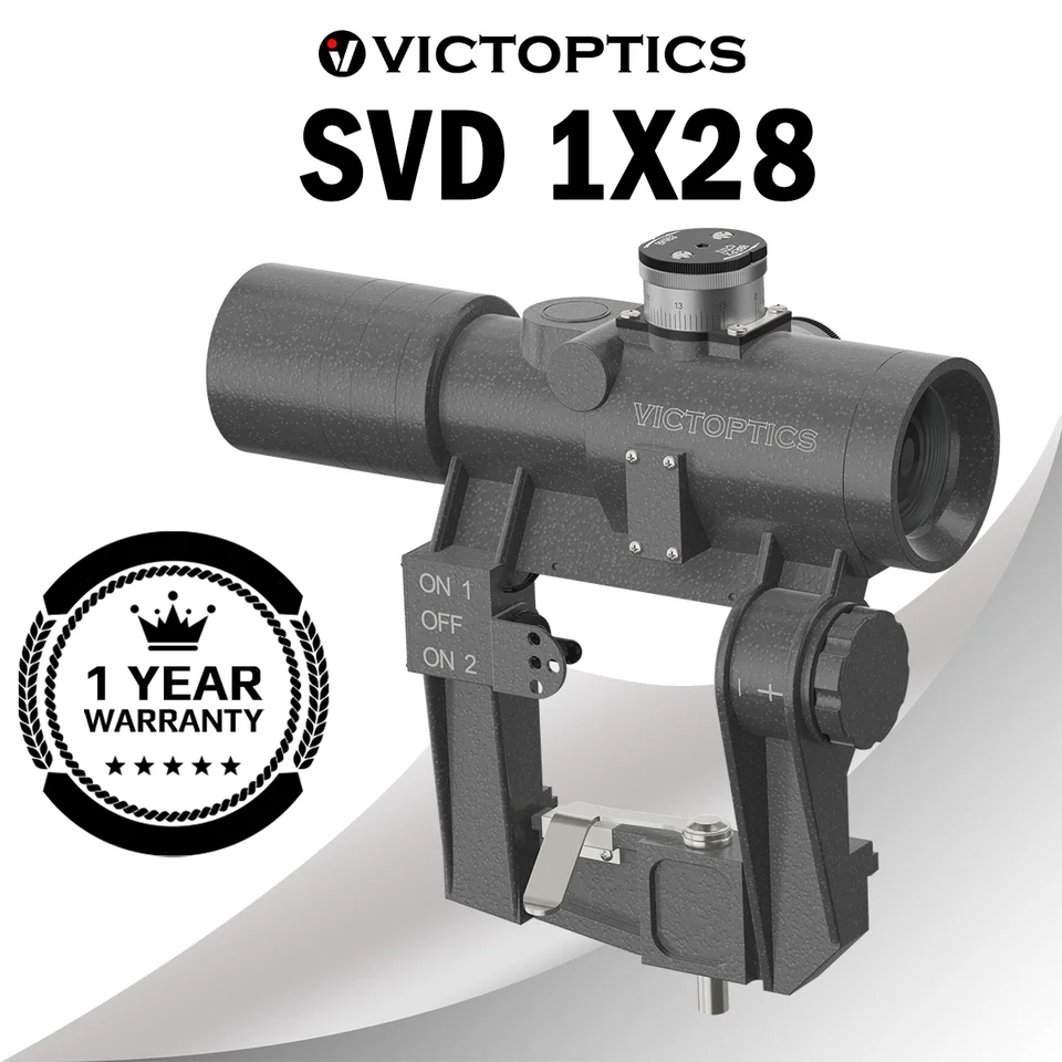 VictOptics SVD 1x28 Red Dot Sight 4 MOA SVD Style Side QD Mount
