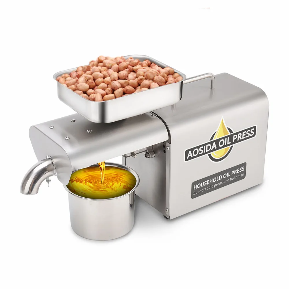 

New Design Cold & Hot Peanut Sesame Rapeseed Walnut coconut palm corn olive electric home use oil press extraction machine