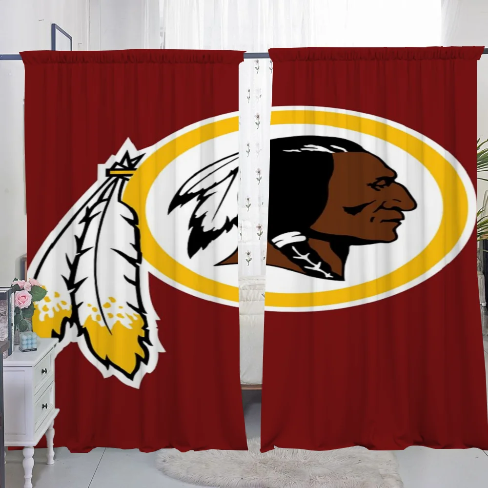 Kitchen Curtains for Living Room 2 Pieces Blackout Curtains Door Curtain W-washington C-commanders Bedroom Decoration Partition 3