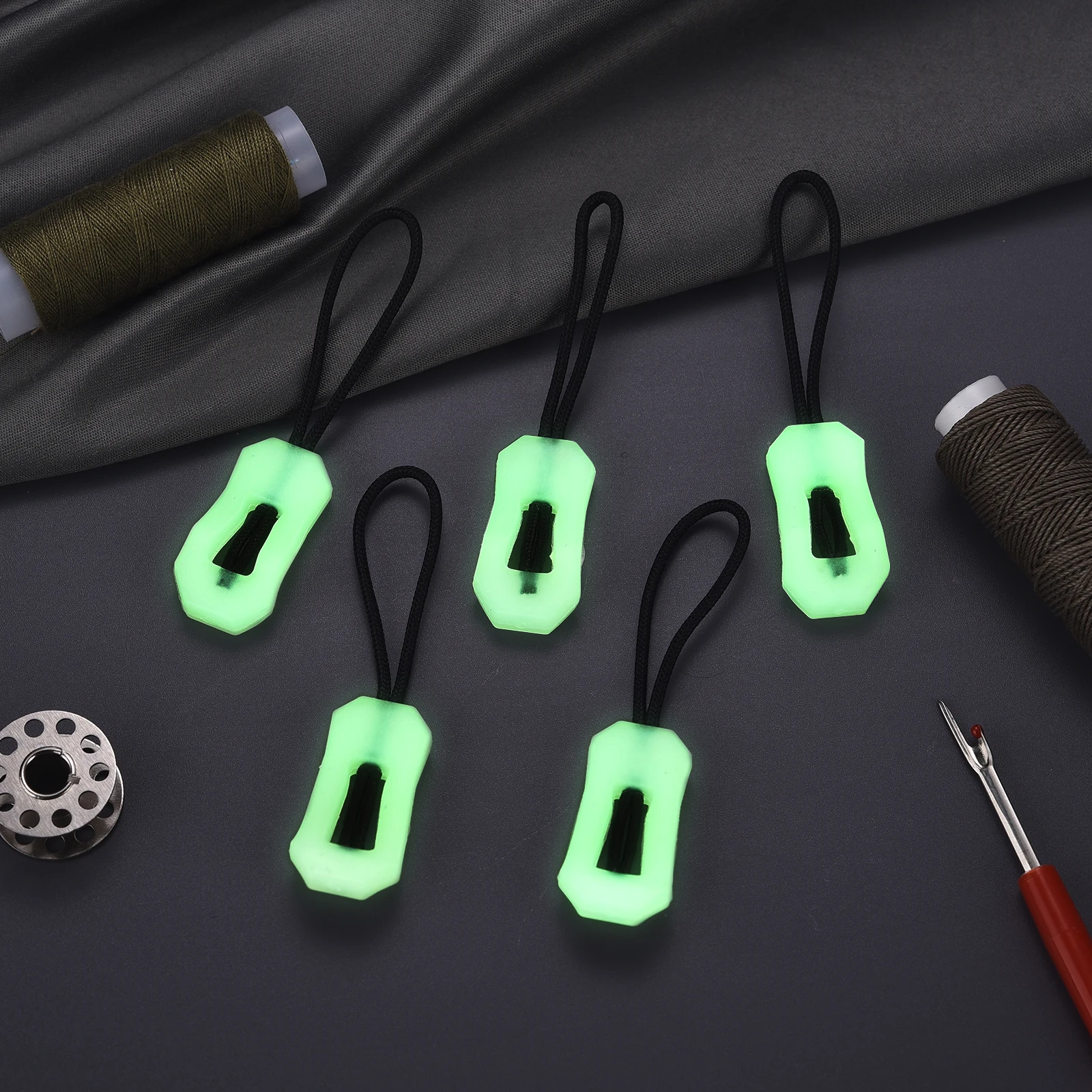 3/6/10Pcs Luminous Zipper Pull Kit Markers Glow In The Dark Night For Coat Jacket Rucksacks Tent Zippers Outdoor Rucksack