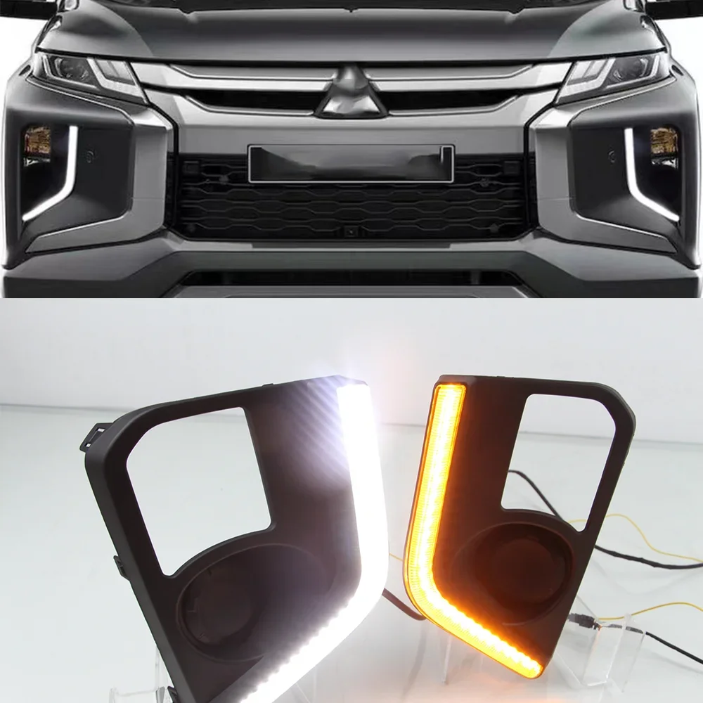 

Auto LED Daytime Running Light DRL Front Foglight Head Fog Lamp Original Design Body Kit Upgrade For Mitsubishi Triton L200 2017