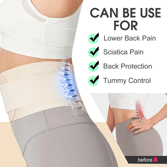 Thin Lower Back Brace for Pain Relief - Breathable Lumbar Support Belt for Herniated Disc, Workout & Weight Loss - Waist Trimmer 3