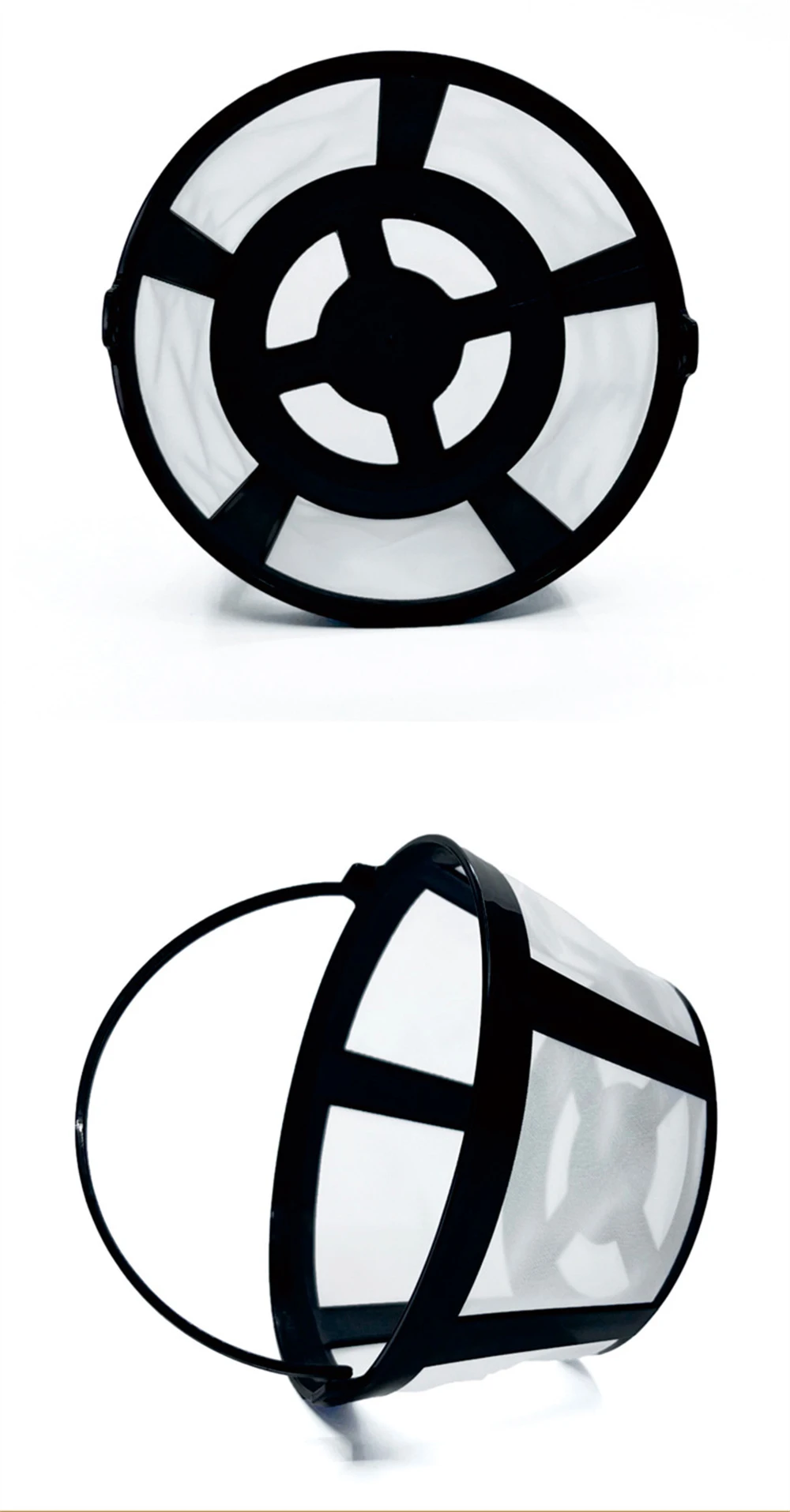 Description Picture 5 of item1~10PCS 1/Reusable Nylon Coffee Pot Filter Holder Mesh Basket Coffeeware Spoon Strainer Tea Brewer Home Kitchen Accessories