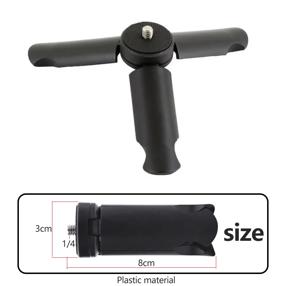Compact Handheld Tripod Stand with Phone Mount for Cameras and Smartphones