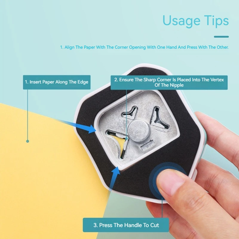 Versatile 3-in-1 Corner Rounder Punch for Crafting and Scrapbooking
