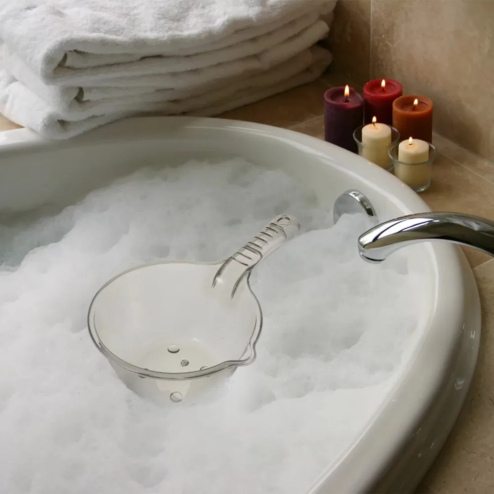 Durable Thickened Dipper Water Ladle Transparent Plastic Bathing Spoon Unbreakable Watering Flowers Spoon Kitchen Gadgets