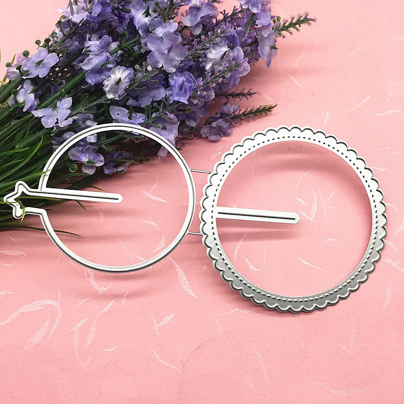 DIY double circle embossing knife mould Etching process metal carbon steel knife mould