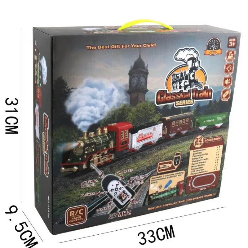 Christmas Train Set Electric Rail Car Building Block Track Toy Xmas Train Gifts Toys For Kids Birthday Party Christmas Gift