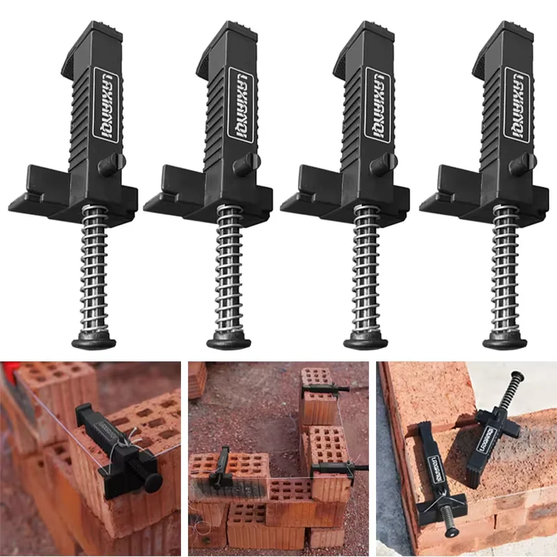 Wire Drawer Bricklaying Tool Construction Fixture Brick Liner Runner Building Fixer Brick Leveling Line Construction Tool 2/4pcs tile leveling tools brick liner brick liner clips