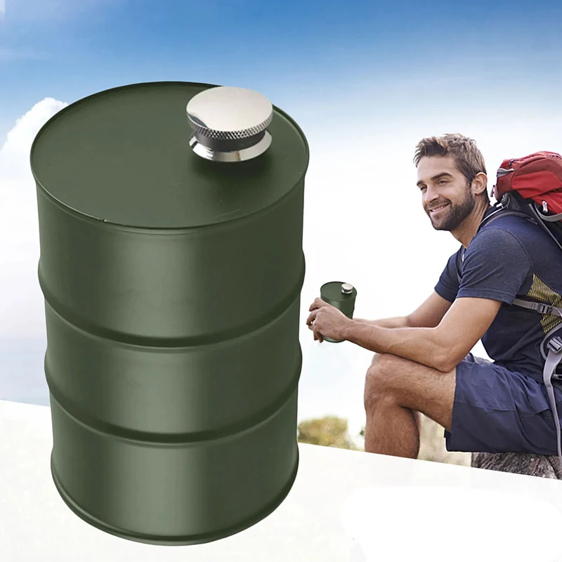 스테인레스 스틸 오일 배럴 와인 포트 실린더, 엉덩이 플라스크, 야외 휴대용, 창의적인 가솔린 버킷, 캠핑 알코올 병