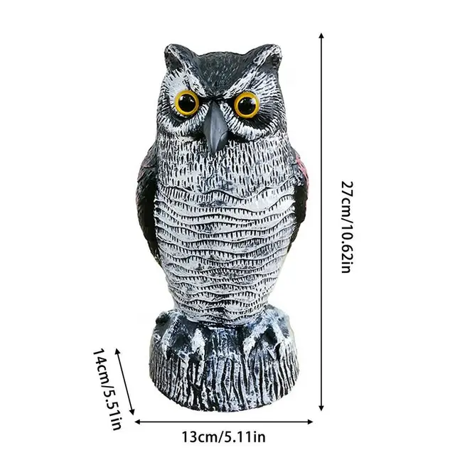Kerti Bagoly Csaló Madár Scarer Vivid Owl Madárijesztő Elhajtja A Galambokat Kültéri Gyep Dísz Dekoráció - Image 6