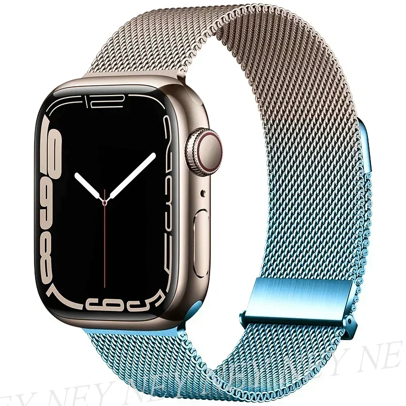 Sleek Milanese Loop Metal Watch Band Strap