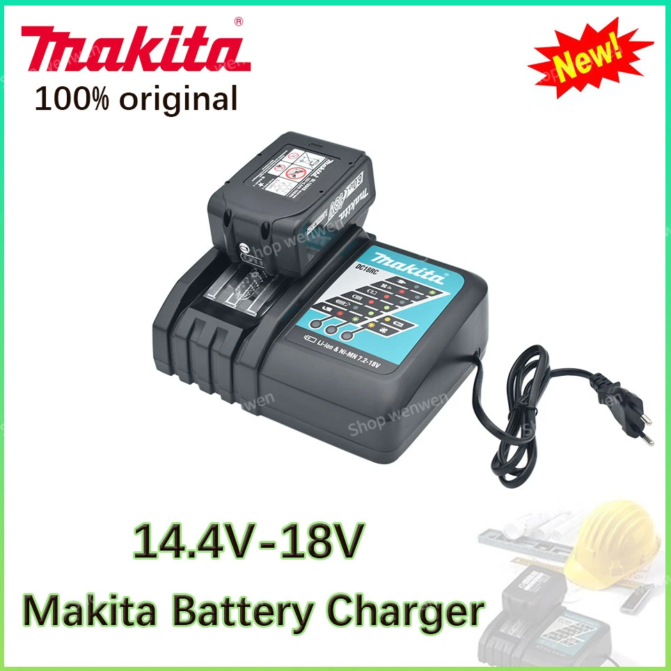 

Makita 100%Original DC18VRC Battery Charger Makita 3A 6A 14.4V 18V BL1830 BL1430 BL1860 BL1890 Tool Power Charger USB Prot 18VRF