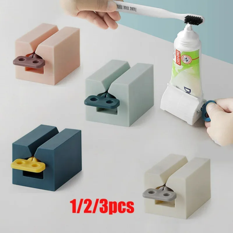 1/2/3/6pcs Toothpaste Squeezing Device Multi Functional Cleansing Clip Manual Lazy Tube Tool Pressing Bathroom Accessories
